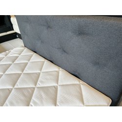 *Fast lavpris* - 160x200 Kontinentalseng, Antracit Incl. sengegavl