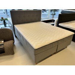 *Fast lavpris* - 160x200 Kontinentalseng, Gr� Incl. sengegavl