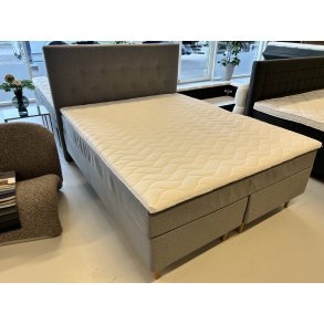 *Fast lavpris* - 160x200 Kontinentalseng, Gr� Incl. sengegavl