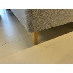 *Fast lavpris* - 160x200 Kontinentalseng, Gr� Incl. sengegavl