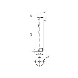 23CM RUNDE KOBBER SENGEBEN/SOFABEN ks.  4 stk.