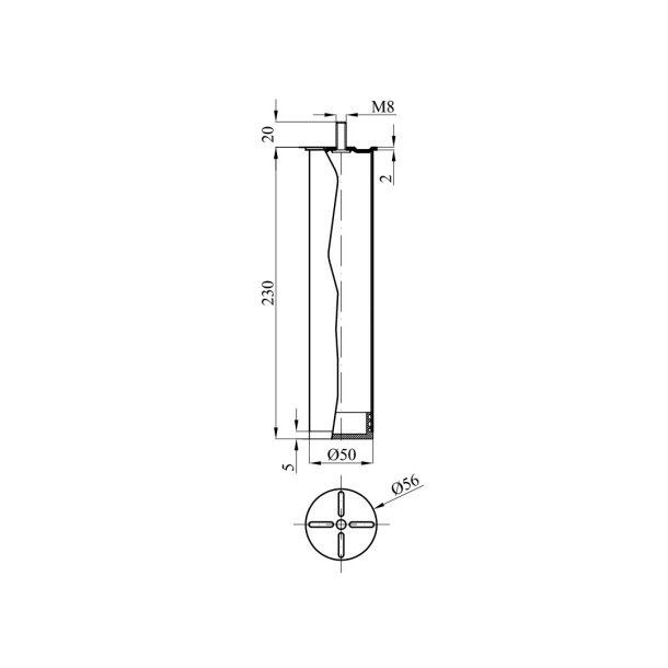 23CM STL SORT SENGEBEN/SOFABEN KS.  4 STK.