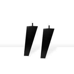 19CM VINKLET TREKANTET SORT SENGEBEN/SOFABEN KS.  4 STK.