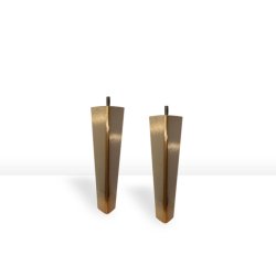 13CM VINKLET TREKANTET MESSING SENGEBEN/SOFABEN KS.  4 STK.