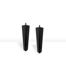 13CM VINKLET TREKANTET SORT SENGEBEN/SOFABEN KS.  4 STK.