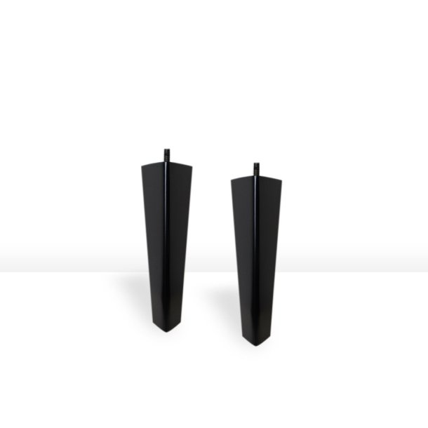 13CM VINKLET TREKANTET SORT SENGEBEN/SOFABEN KS.  4 STK.