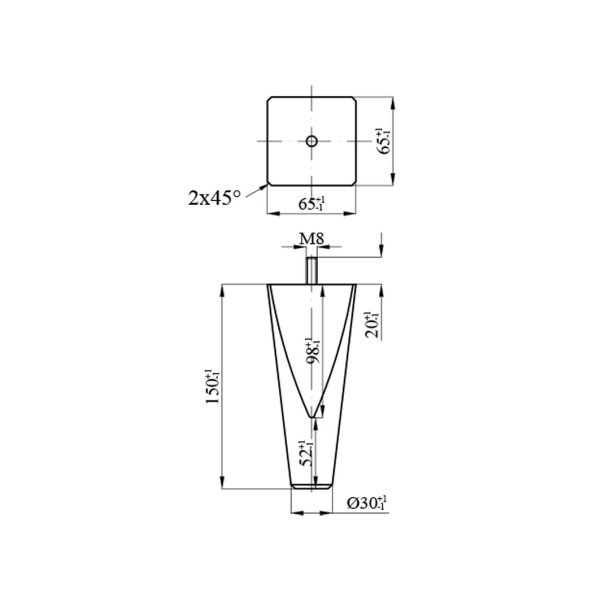 15CM OVAL PYRAMIDE SENGEBEN/SOFABEN KS.  4 STK.