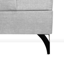 19CM TREKANTET SORT SENGEBEN/SOFABEN KS.  4 STK.